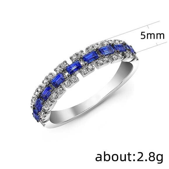 🍁 Dainty Gems Full Around Zircon Trendy Eternity Fashion Rings for Women, PD460 - Picture 7 of 7